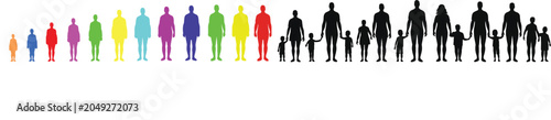 Adobe IlluA diverse group of people standing together in unity and solidaritystrator Artwork
