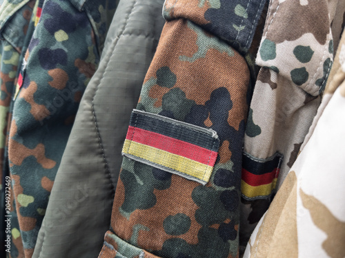 German Military Camouflage Fabrics in Various Patterns