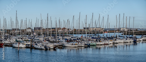 Canvas Print Howth Harbor Village Scenes Near Dublin Ireland