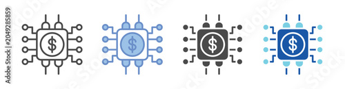 Embedded Payment Icon Set With Multiple Styles Vector Illustration