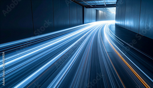Abstract Flowing Light Background