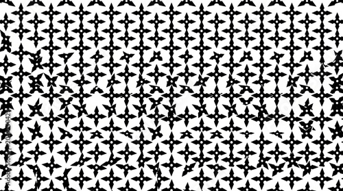 Seamless repeating four point star geometric pattern with geometric, seamless