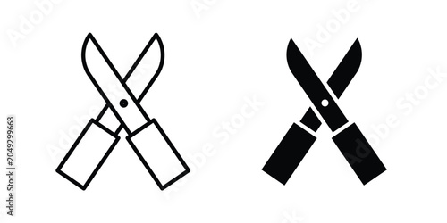 Tableau sur toile Pruning shears icon