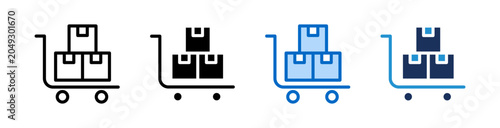 Cart Icon Collection With Multiple Styles