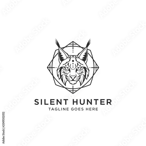 Photos Powerful wild cat logo perfect for outdoor equipment, security firms, or sports teams valuing focus and agility