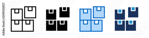 Put Box Icon Collection With Multiple Styles