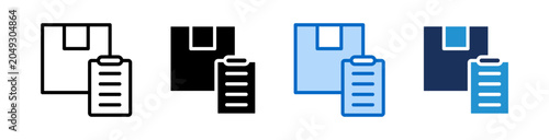 List Box Icon Collection With Multiple Styles