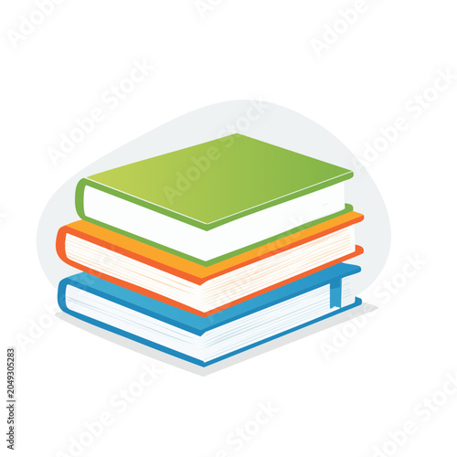 Stack of colorful books illustration