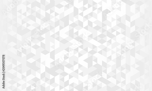 Abstract white background with silver effect. Light gray colour texture. Grey blue modern pattern. Gradient textur. Triangle patern. Triangular backdrop. Design bg business print