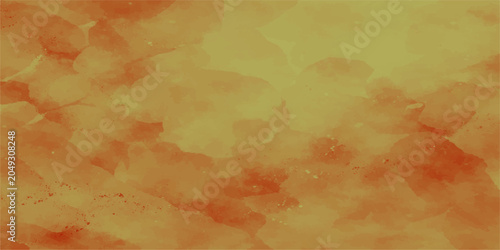 Foto Abstract orange and yellow grunge background with vintage floral pattern, fiery