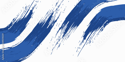 Quadro su tela Abstract Blue and White Grunge Background with Halftone Style