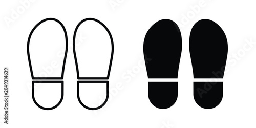 Obraz na plátně Imprint soles shoes icon
