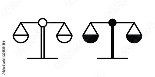 Fotografie justice scale icon