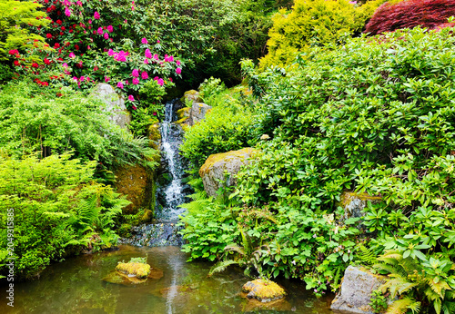 Waterfall in the garden, Seattle, WA