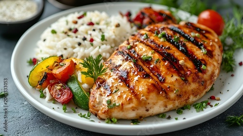 grilled chicken with vegetables