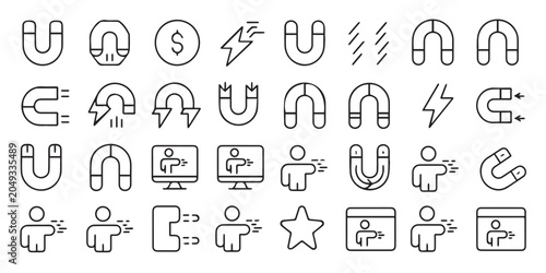 Various magnetic field and technology icons are shown.