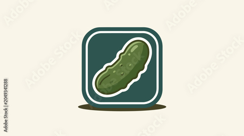 Photos Green Pickle Icon Food Symbol.