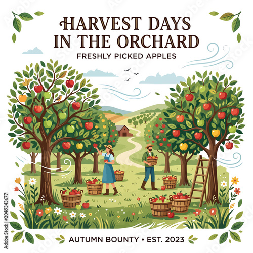 Canvastavla Harvest Days in the Apple Orchard.