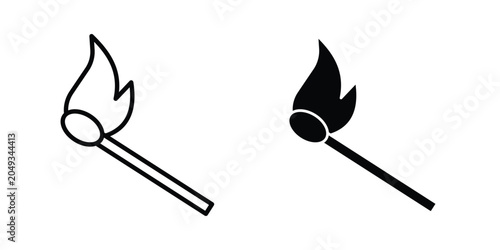 Quadro em tela Match fire icon