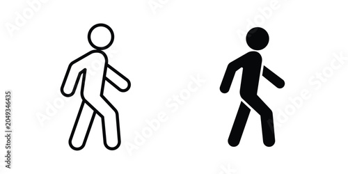 Tableau sur toile Person walking icon