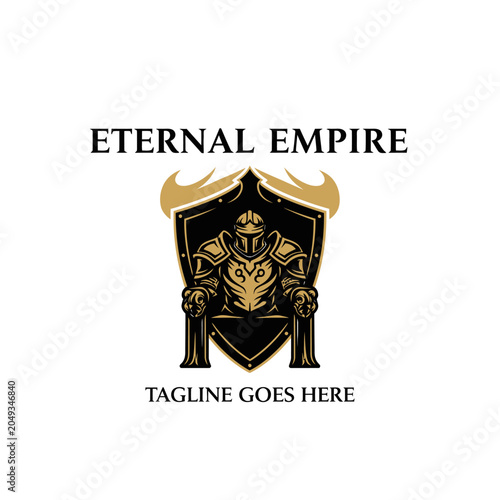 Cuadro en lienzo Strong medieval crest ideal for gaming clans, high-end security, or historical organizations needing a symbol of authority and protection
