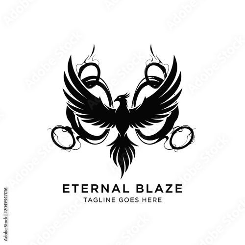 Tableau sur toile Majestic heraldic bird icon suitable for sports teams, security firms, or tech startups wanting to project power and rebirth
