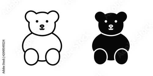 Canvas Print Teddy bear icon