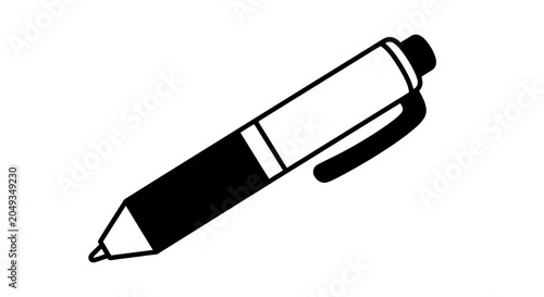 Photos Black and white ballpoint pen for writing and office work