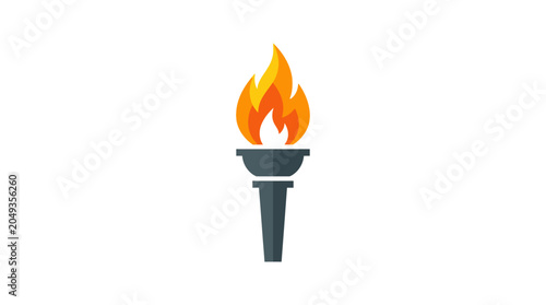Cuadro en lienzo Torch with flame on top burning.
