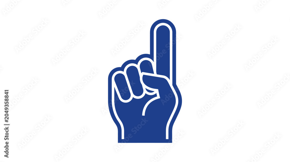Fototapeta premium Hand pointing up with index finger.