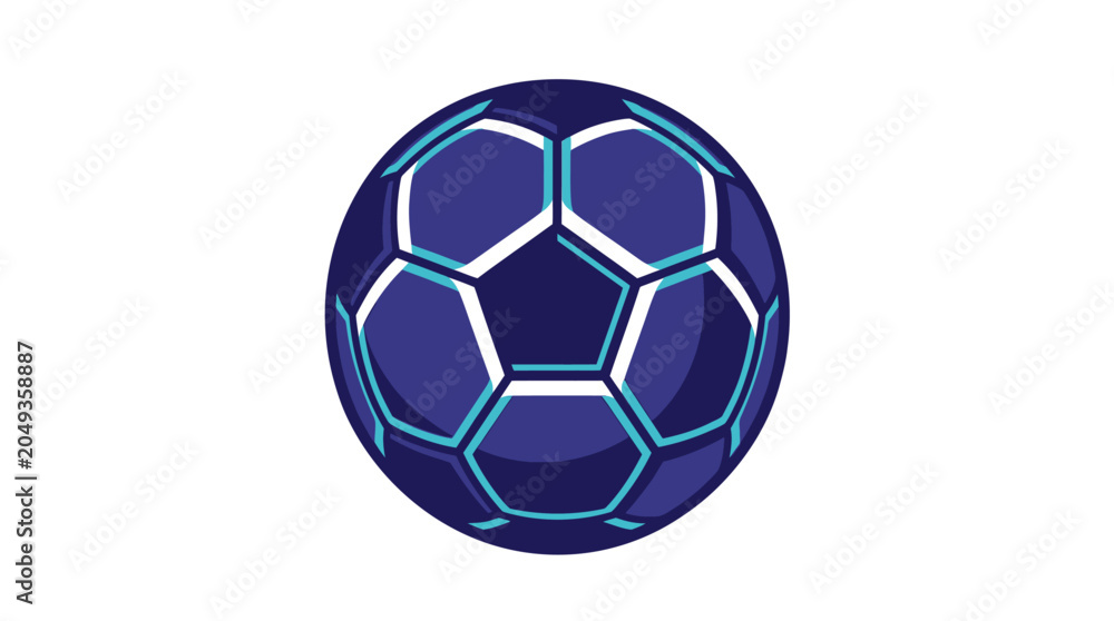 Fototapeta premium Dark blue soccer ball with white.