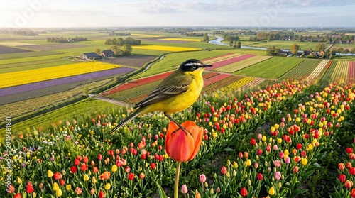 yellow tulips in the netherlands