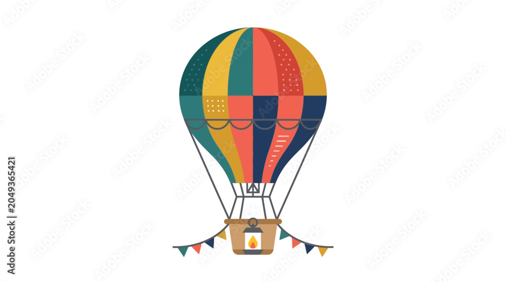 Fototapeta premium Colorful Hot Air Balloon Ride.