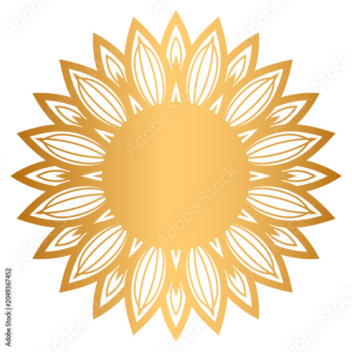 Royal Golden Mandala Decoration with Detailed Floral Geometry and Luxury Arabic Style Pattern
