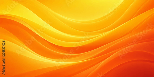Fiery orange and yellow waves of light create an abstract, flowing background with a warm and energetic feel.