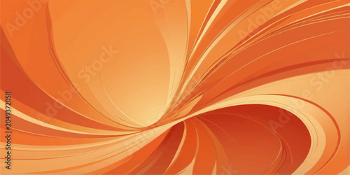 Bild auf Leinwand An abstract background of swirling orange and yellow curves evokes a sense of dynamism and warmth, perfect for modern design