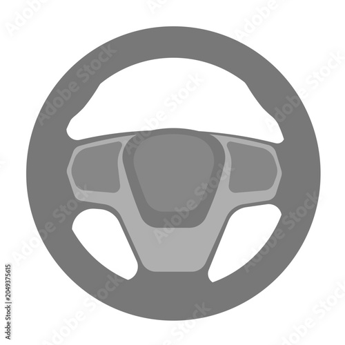 自動車のハンドルのイラスト