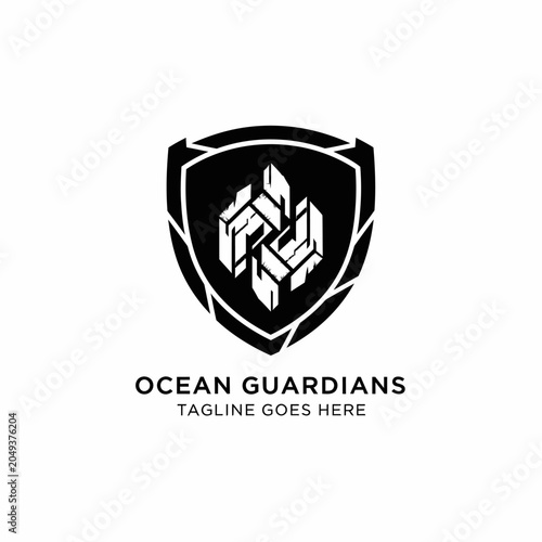 Photos Strong and protective branding concept ideal for environmental protection agencies, security firms, or modern outdoor gear brands