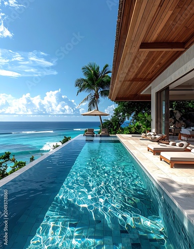 A serene infinity pool overlooking a turquoise ocean (49)