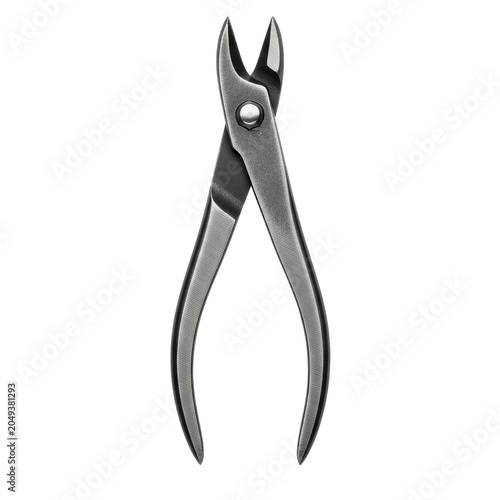 Steel bonsai concave cutter isolated with transparent background