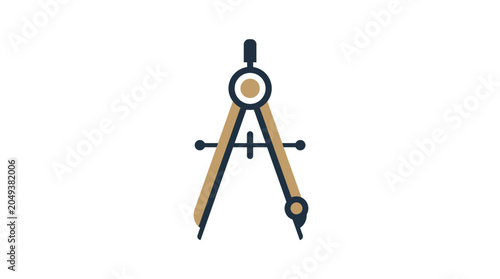 Photos Drawing compass with pencil point.
