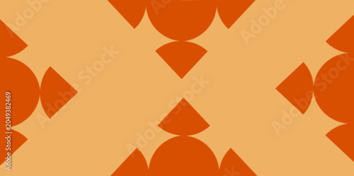 Quadro em tela Abstract Geometric Orange Kaleidoscope Background