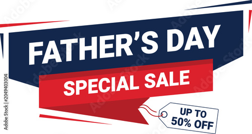 Fotografía Father's day promotion banner up to 50 off retail discount advertisement