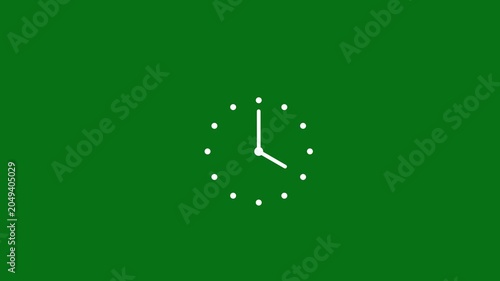 Clock animation. Reverse clock animation showing time running. abstract analog clock animation background
