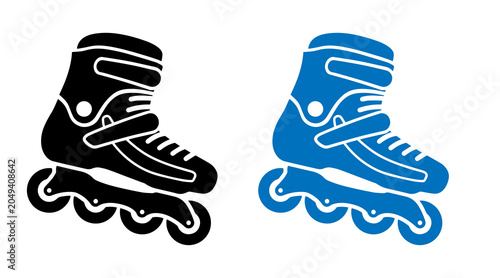 Roller Skate Icons – Inline Skating Sports Vector Set