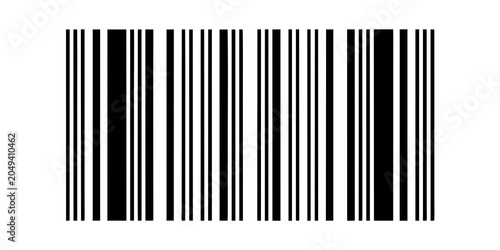Cuadro en lienzo Standard One dimensional Barcode On White Background Black And White