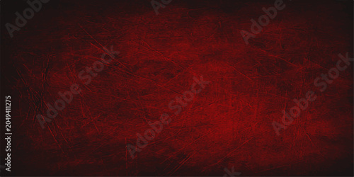 Schilderij op canvas A dark red grunge background texture featuring a vintage dirty wall pattern with
