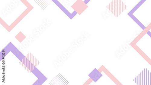 simple yet pop and cute frame background featuring colorful squares and geometric shapes