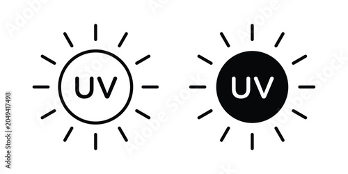 UV icon set illustration. icon designs