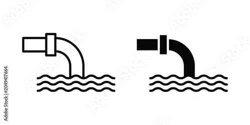 Waste water icon set illustration. icon designs